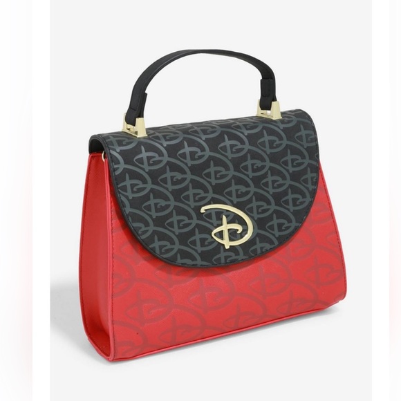 Loungefly Disney Logo Red & Black Crossbody Bag - Picture 6 of 8